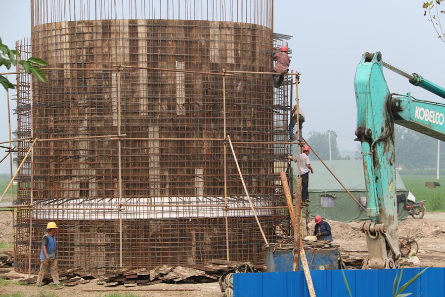 田楼水厂钢筋混凝土顶管沉井工程已全面开始建设_江苏文明网